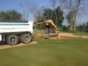 Golf course sand bunkers 
