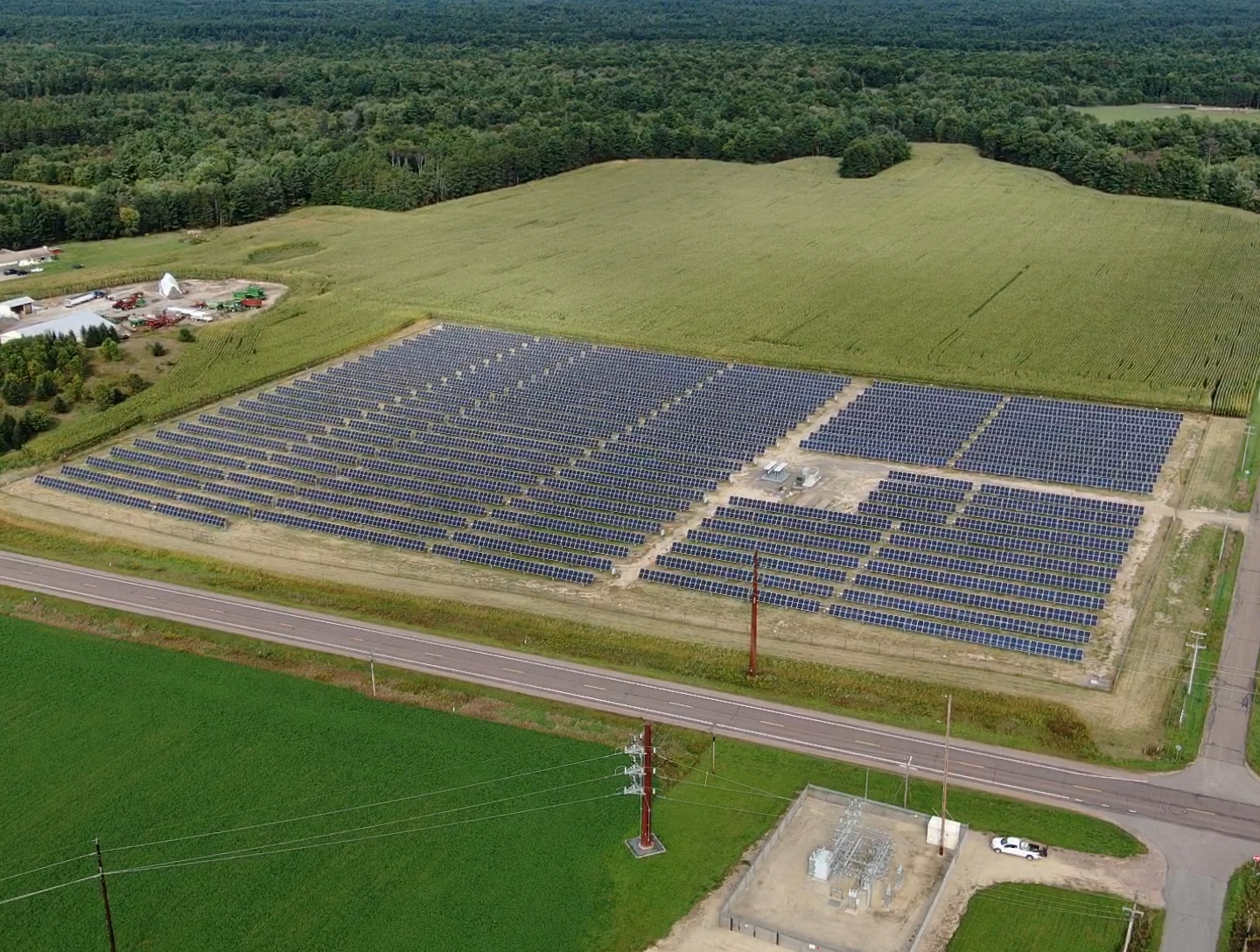 Solar Farm Road Building Will County IL